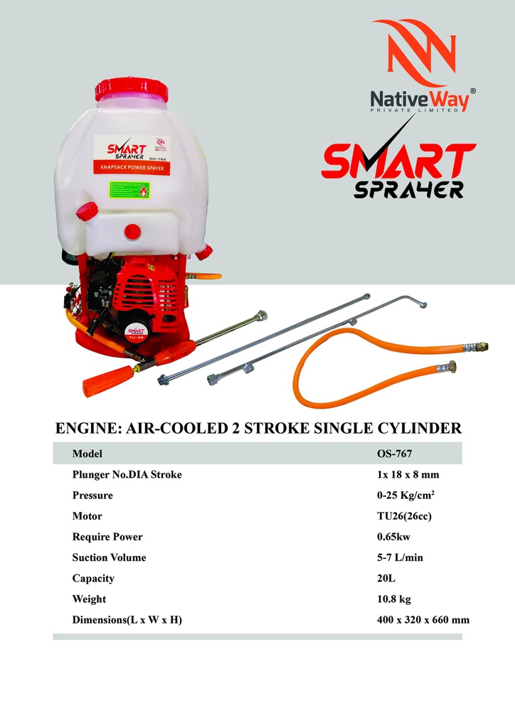 POWER SPRAYER, SM767, 20Ltr